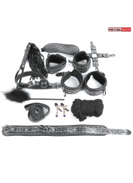 Чёрно-серебристый набор БДСМ - Notabu - купить с доставкой в Грозном