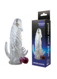 Закрытая прозрачная вибронасадка на пенис Crystal Sleeve Vibe - Erowoman-Eroman - в Грозном купить с доставкой