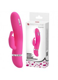 Розовый вибратор Ingram с электростимуляцией - 19,2 см. - Baile - купить с доставкой в Грозном