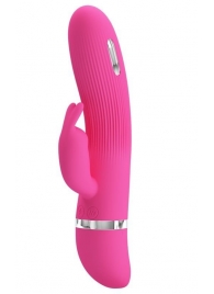 Розовый вибратор Ingram с электростимуляцией - 19,2 см. - Baile - купить с доставкой в Грозном