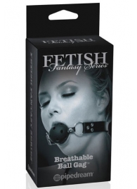 Черный кляп с дырочками Breathable Ball Gag - Pipedream - купить с доставкой в Грозном