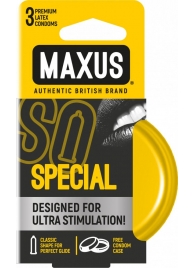 Презервативы с точками и рёбрами в железном кейсе MAXUS Special - 3 шт. - Maxus - купить с доставкой в Грозном