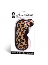 Леопардовая маска на глаза Peek-a-Boo - Lux Fetish - купить с доставкой в Грозном