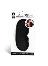 Черная маска на глаза Peek-a-Boo - Lux Fetish - купить с доставкой в Грозном