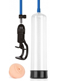 Прозрачная вакуумная помпа Sex Expert с насадкой-вагиной - Sex Expert - в Грозном купить с доставкой