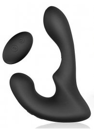 Черный силиконовый вибромассажер простаты с пультом ДУ - Sex Expert - в Грозном купить с доставкой