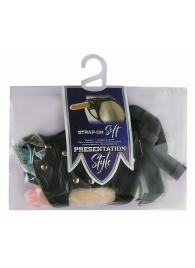 Черный пояс-трусики с двумя насадками Soft-Dolli - 16,5 и 10,5 см. - LOVETOY (А-Полимер) - купить с доставкой в Грозном