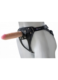 Черный пояс-трусики с насадкой  Soft-Принц  - 17 см. - LOVETOY (А-Полимер) - купить с доставкой в Грозном