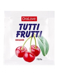 Пробник гель-смазки Tutti-frutti с вишнёвым вкусом - 4 гр. - Биоритм - купить с доставкой в Грозном