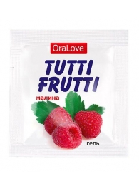 Пробник гель-смазки Tutti-frutti с малиновым вкусом - 4 гр. - Биоритм - купить с доставкой в Грозном