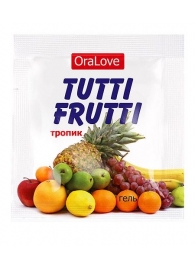 Пробник гель-смазки Tutti-frutti со вкусом тропических фруктов - 4 гр. - Биоритм - купить с доставкой в Грозном