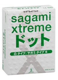 Презервативы Sagami Xtreme SUPER DOTS с точками - 3 шт. - Sagami - купить с доставкой в Грозном