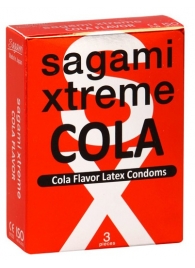 Ароматизированные презервативы Sagami Xtreme COLA - 3 шт. - Sagami - купить с доставкой в Грозном