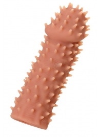 Телесная реалистичная насадка KOKOS Extreme Sleeve 07 с дополнительной стимуляцией - 12,7 см. - KOKOS - в Грозном купить с доставкой