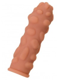 Телесная реалистичная насадка KOKOS Extreme Sleeve 11 с дополнительной стимуляцией - 12,7 см. - KOKOS - в Грозном купить с доставкой