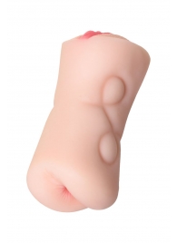 Телесный двусторонний мастурбатор Rich Fruit - вагина и анус - ToyFa - в Грозном купить с доставкой