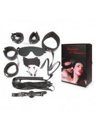 Большой игровой набор БДСМ: наручники, оковы, маска, кляп, плеть, ошейник с поводком, верёвка, зажимы для сосков - Notabu - купить с доставкой в Грозном