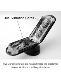 Черный мастурбатор Flip Zero с вибрацией - Tenga - в Грозном купить с доставкой