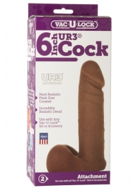 Насадка-мулат для трусиков Vac-U-Lock 6  ULTRASKYN Cock - 17,3 см. - Doc Johnson - купить с доставкой в Грозном