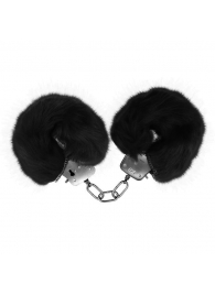 Черные меховые наручники Love с ключиками - Baile - купить с доставкой в Грозном