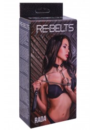 Черный поводок и чокер с кольцом Rada - Rebelts - купить с доставкой в Грозном