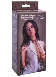 Коричневый поводок и чокер с кольцом Sofi - Rebelts - купить с доставкой в Грозном