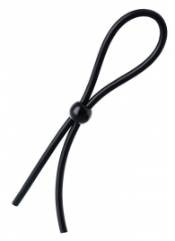 Черное лассо на пенис с одной бусиной - A-toys - в Грозном купить с доставкой