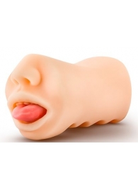 Телесный мастурбатор-ротик с язычком Oral Anne - Blush Novelties - в Грозном купить с доставкой