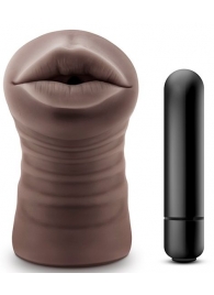 Коричневый мастурбатор-ротик Heather - Blush Novelties - в Грозном купить с доставкой