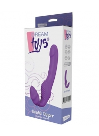 Фиолетовый безремневой вибрострапон DOUBLE DIPPER - Dream Toys - купить с доставкой в Грозном