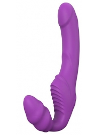Фиолетовый безремневой вибрострапон DOUBLE DIPPER - Dream Toys - купить с доставкой в Грозном