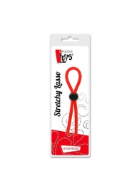 Красное эрекционное лассо с одной бусинкой-утяжкой STRETCHY THICK LASSO - Dream Toys - в Грозном купить с доставкой