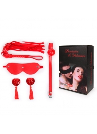 Пикантный набор БДСМ из 4 предметов в красном цвете - Notabu - купить с доставкой в Грозном