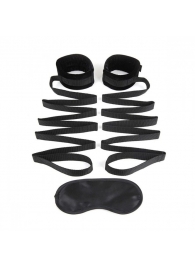 Чёрные манжеты для фиксации на кровати Bondage Bed Strap - Lux Fetish - купить с доставкой в Грозном