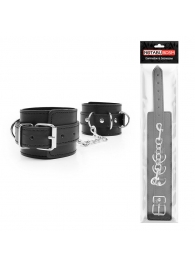 Черные оковы на регулируемых ремешках с цепочкой - Notabu - купить с доставкой в Грозном