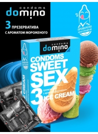 Презервативы для орального секса DOMINO Sweet Sex с ароматом мороженого - 3 шт. - Domino - купить с доставкой в Грозном