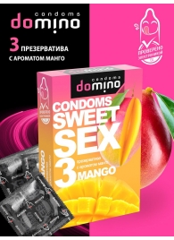 Презервативы для орального секса DOMINO Sweet Sex с ароматом манго - 3 шт. - Domino - купить с доставкой в Грозном