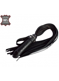 Черная плеть  Ковбой  с ручкой-фаллосом - 55 см. - Sitabella - купить с доставкой в Грозном