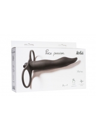 Черная вибронасадка для двойного проникновения Flirtini - 15,9 см. - Lola Games - купить с доставкой в Грозном
