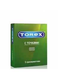 Текстурированные презервативы Torex  С точками  - 3 шт. - Torex - купить с доставкой в Грозном