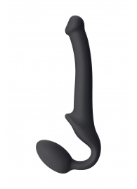 Черный безремневой страпон Silicone Bendable Strap-On S - Strap-on-me - купить с доставкой в Грозном
