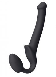 Черный безремневой страпон Silicone Bendable Strap-On S - Strap-on-me - купить с доставкой в Грозном