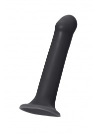 Черный фаллос на присоске Silicone Bendable Dildo L - 19 см. - Strap-on-me - купить с доставкой в Грозном