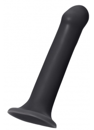 Черный фаллос на присоске Silicone Bendable Dildo XL - 20 см. - Strap-on-me - купить с доставкой в Грозном