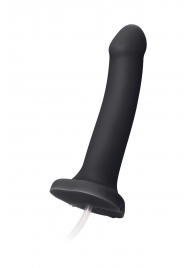 Черный фаллос с имитацией эякуляции Silicon Cum Dildo L - 19,6 см. - Strap-on-me - купить с доставкой в Грозном
