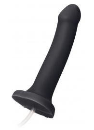 Черный фаллос с имитацией эякуляции Silicon Cum Dildo L - 19,6 см. - Strap-on-me - купить с доставкой в Грозном