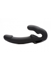 Черный безремневой страпон Urge Silicone Strap On с пультом ДУ - 24 см. - XR Brands - купить с доставкой в Грозном