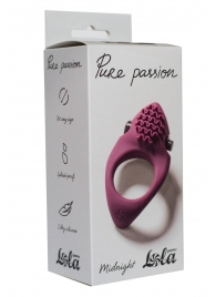 Бордовое эрекционное виброкольцо Pure Passion Midnight - Lola Games - в Грозном купить с доставкой