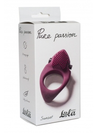 Бордовое эрекционное виброкольцо Pure Passion Sunset - Lola Games - в Грозном купить с доставкой