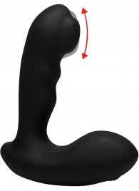 Черный стимулятор простаты Alpha-Pro 7X P-Milker Silicone Prostate Stimulator with Milking Bead - XR Brands - в Грозном купить с доставкой